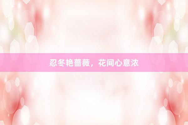 忍冬艳蔷薇,花间心意浓